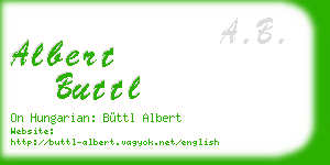 albert buttl business card
