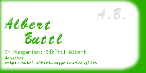 albert buttl business card